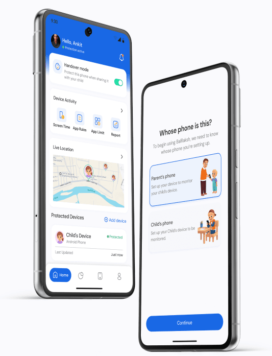 BalRaksh app on parent and child devices